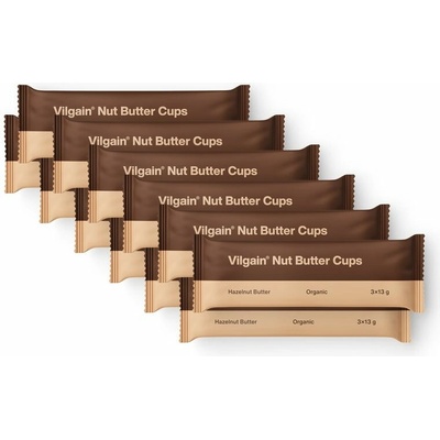 Vilgain Nut Butter Cups BIO lieskovorieškové maslo 12 x 39 g