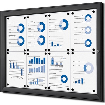 Jansen Display Vnitřní uzamykatelná vitrína í 8xA4 961 x 696 mm