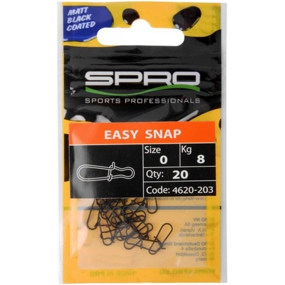 Spro Karabinka Matt Black Easy Snap veľ.0 8 kg