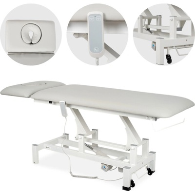 Habys Masážní stůl Fortis 2 ERGO s ručním ovládáním, světle šedý k729 – Hledejceny.cz