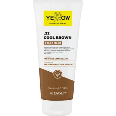 Yellow Professional Color Mask Nourishing Pigmented Mask 200 ml barevná péče .32 Cool Brown