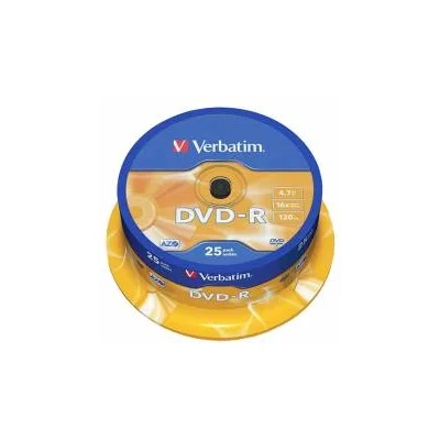 Verbatim DVD-R, 4.7 GB, 16x, AZO покритие, 25 броя в шпиндел, office1_2065200057