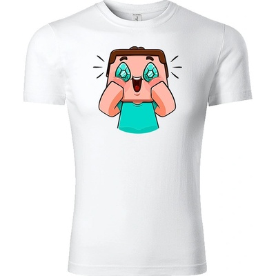 MineCraft tričko Diamond Lover bílé