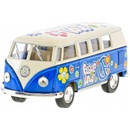 Kinsmart Autobus VW Peace kov 13 cm zpětné natažení