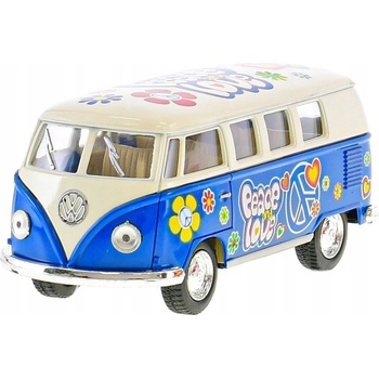 Kinsmart Autobus VW Peace kov 13 cm zpětné natažení