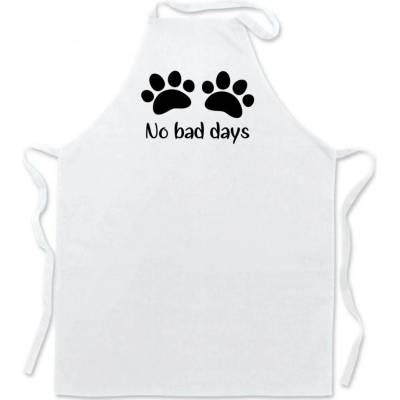 Povidlo.cz Zástěra Ťapky No bad days Bílá