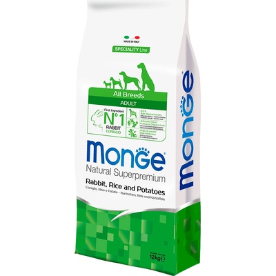 Monge Superpremium králík rýže a brambory 2 x 12 kg