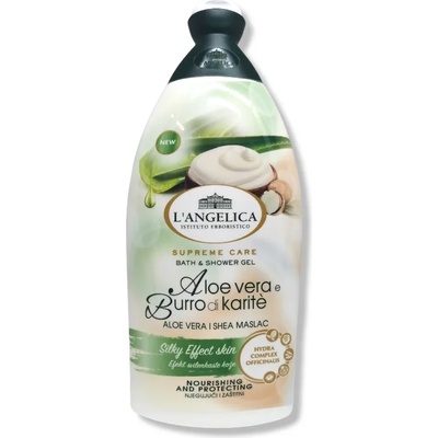 L'Angelica душ гел и пяна за вана, Алое вера и масло, 500мл