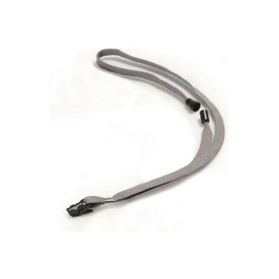 Snúrka na krk DURABLE Závesný remienok 10 mm sivý 10 ks