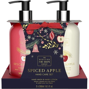 Scottish Fine Soaps Spiced Apple tekuté mydlo 300 ml + mlieko na ruky 300 ml darčeková sada