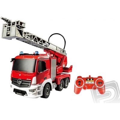 Double Eagle RC Hasičské auto Mercedes-Benz Antos 1:20 RTR, 2.4GHz – funkční stříkačka a žebřík