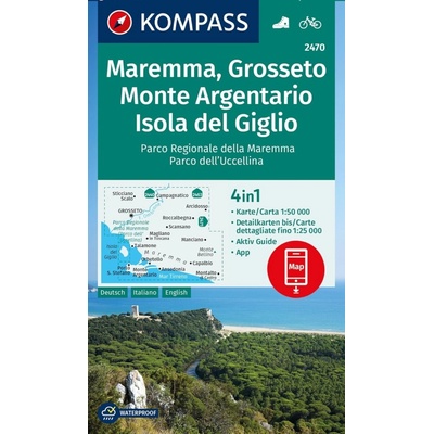 Maremma,Grosseto,Monte Argentario 1:50 t. laminovaná