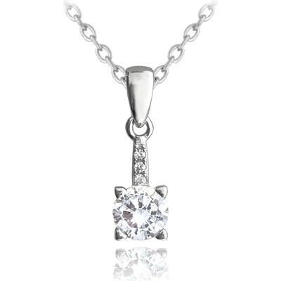 Minet Elegantní stříbrný s bílým zirkonem JMAS0150SN45