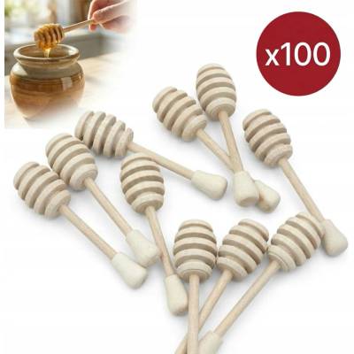 Dřevěná lžička na med 10 cm SADA 100 kusů