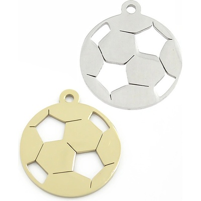 Nerezový přívěsek Fotbalový Míč 19mm - 1Ks - Nerez RL / 1Ks – Zboží Dáma