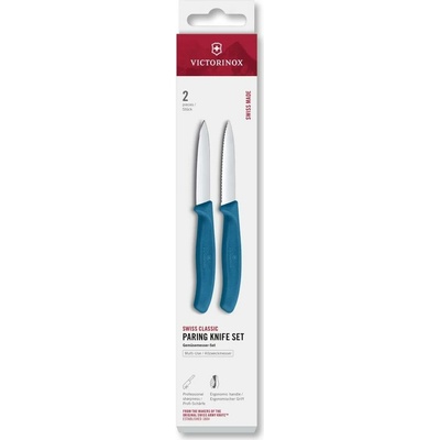 Victorinox Sada kuchyňských nožů na zeleninu SWISS CLASSIC 8 cm 2 ks modrá6.7692.2C1