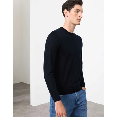 Marks & Spencer Суитшърт от чиста извънредно фина вълна мерино Marks & Spencer морско синя Marks & Spencer | Sin | МЪЖЕ | L REG