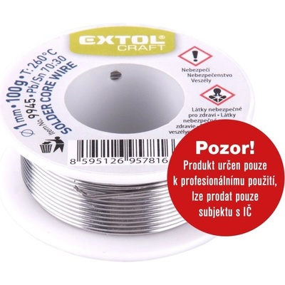 Extol cín pájecí, Ř1mm, 100g, EXTOL CRAFT; 9945 – Zbozi.Blesk.cz