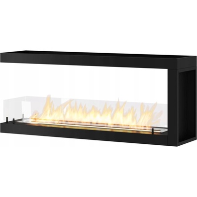 InFire Voľne stojaci biokrb 120 x 50 x 30 cm čierny