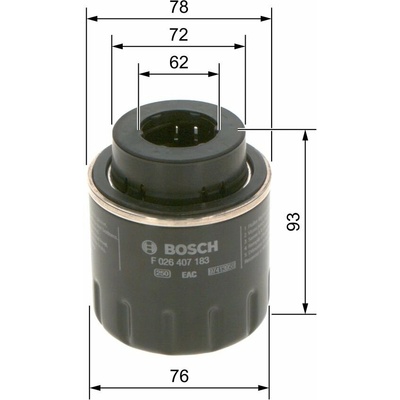 Olejový filtr BOSCH F 026 407 183/116 – Hledejceny.cz