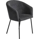 Unique Furniture Тъмносив тапициран трапезен стол с подлакътници Easton - Unique Furniture (34690001)