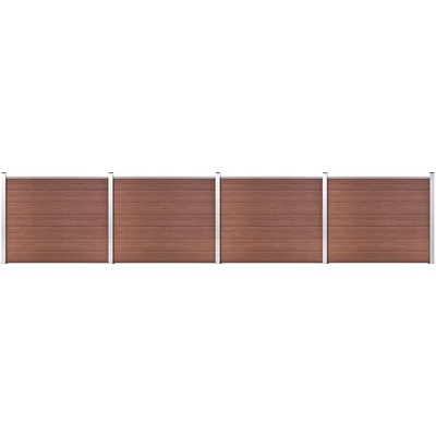ZBXL Set plotového dílce WPC 699 x 146 cm hnědý