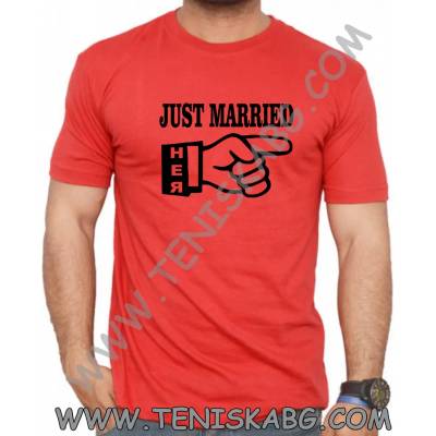 Fruit of the Loom Тениска - Just married her