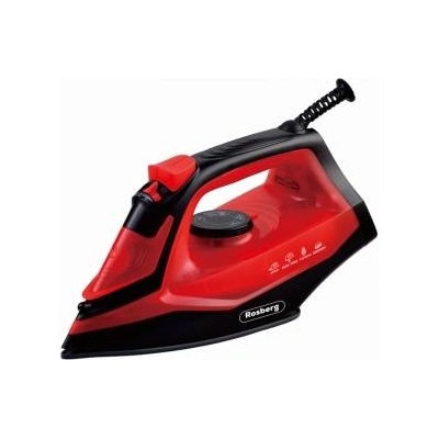 Rosberg Ютия Rosberg R51050G, 1850-2200W, Керамика, Самопочистване, Термостат, 160 мл, Червен/Черен