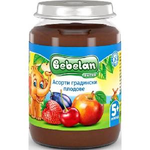 Bebelan Плодово пюре Bebelan Puree - Асорти градински плод, 190 g (3860) - baby