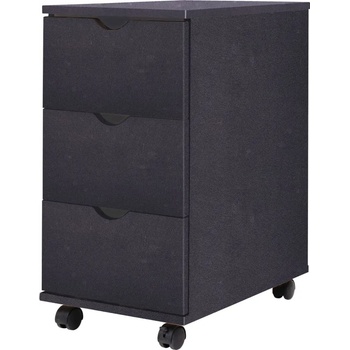 vidaXL Контейнер с чекмеджета, 33x45x60 см, черен (245726)