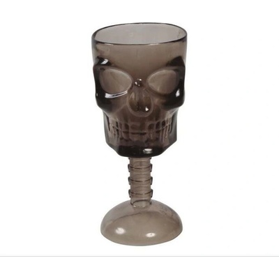 GUIRCA Černý pohár s lebkou 18 cm 200 ml Halloween
