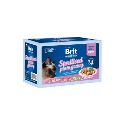 Brit Premium Cat Delicate Fillets in Gravy Family Plate Sterilised 12 x 85 g