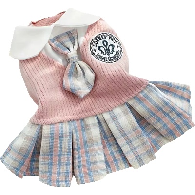 Tiger`s Heart School рокля за кучета в пастeлно розово