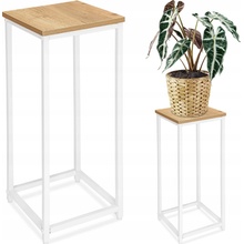 TZB Květinový stojan Loft Arben 60 cm bílý/dub Craft