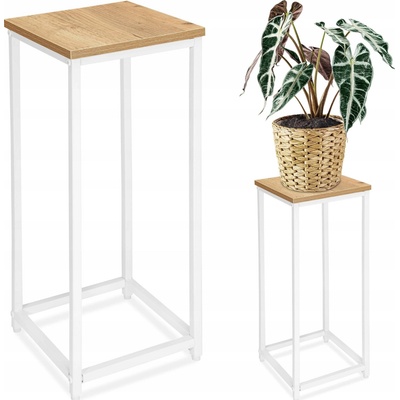 TZB Květinový stojan Loft Arben 60 cm bílý/dub Craft – Hledejceny.cz