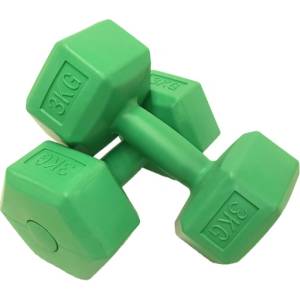 SPARTAN PVC ръчни гири, шестоъгълни 2x3 кг SPARTAN