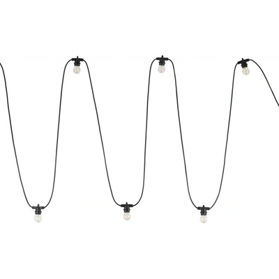 TK LIGHTING 10183 Girlanda Tk Lighting svetelné girlandy svietidlo 10x E27 IP65 čierna