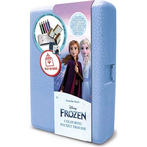 Multiprint Кутия за съхранение "Frozen 2" с аксесоари за оцветяване и 3 печата