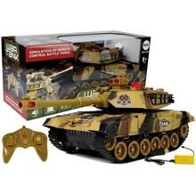 Lean Toys Veľký tank R/C 2,4Ghz zeleno-žltý RTR 1:18