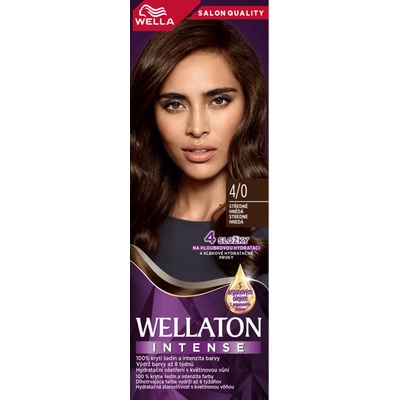 Wella farba na vlasy Wellaton Intense 4/0 stredne hnedá, 110 ml