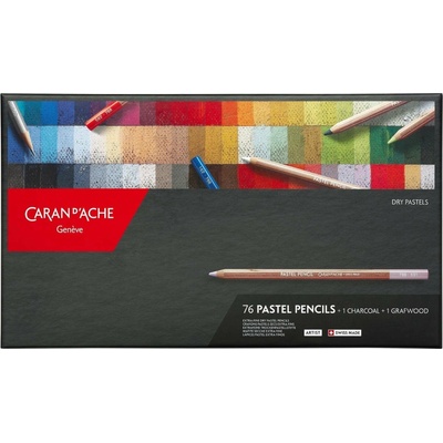 CARAN D'ACHE umelecké pastely v ceruzke 76 farieb
