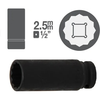 Image 1 of BGS technic Дълги 12-стенни вложки 1/2" от 9.90лв