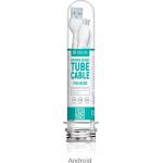 DEVIA Кабел Devia Kintone Tube, от USB Type-A(м) към USB Micro B(м), 1m, бял, 2.1A, в епруветка (Kintone Tube microUSB)