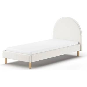 VIPACK Бяло тапицирано единично легло с решетка 90x200 cm MOON - Vipack (MNBE9014)