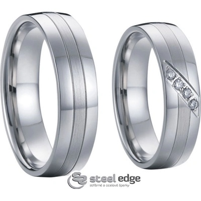 Steel Wedding Snubní prsteny chirurgická ocel SPPL002