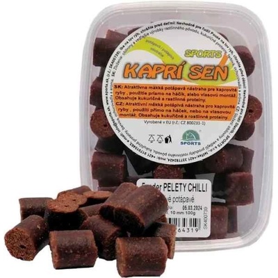 SPORTS Kaprí sen pelety potápavé 100g 12mm Chilli+korenie