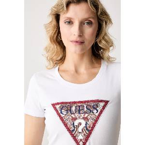 Guess тениска дамска от памук с еластан PAISLEY (W6YI25.K4344)