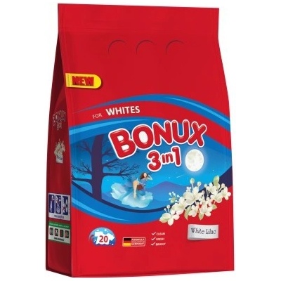 Bonux 3v1 White Lilac prací prášek 20 PD 1,5 kg