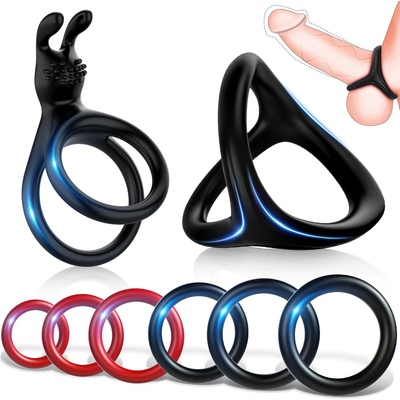 SuperLove Be Hard Cock Ring Set Black