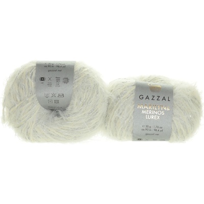 Gazzal Marilyn & Merinos Lurex 8269 L bílá se stříbrným lurexem